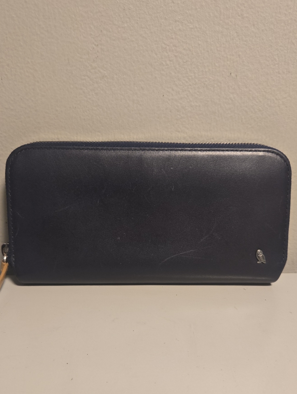 Bellroy Navy Zip-Around Leather Wallet